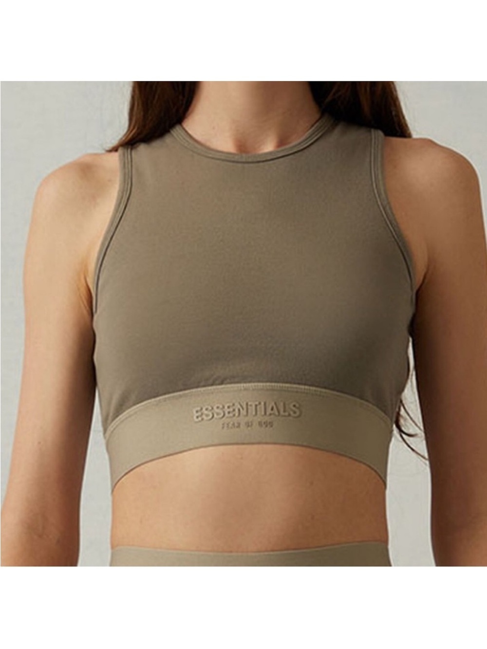 Fear of God Essentials Women's Brown Sport Tank Top